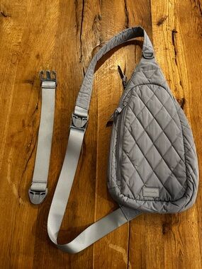 Vera Bradley quilted crossbody sling backpack bag with extender strap